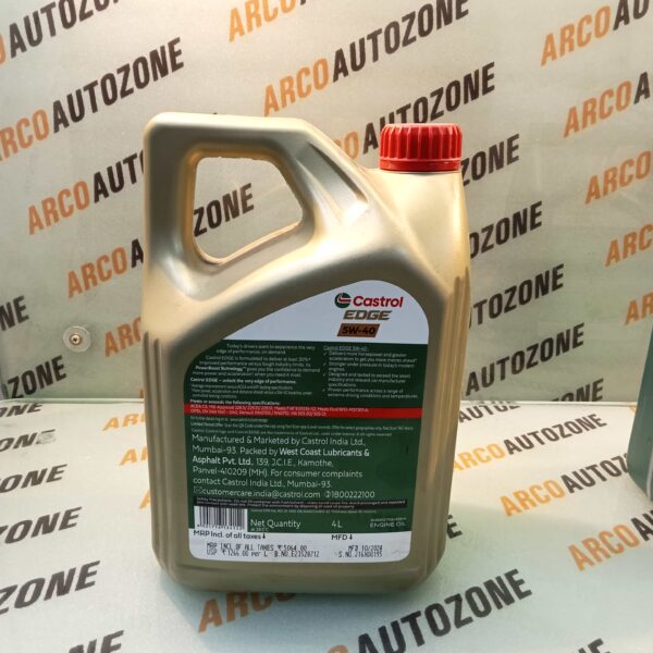 ENGINE OIL CASTROL EDGE 5W40 4L 3438810